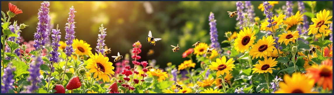Edible flowers blooming in a garden